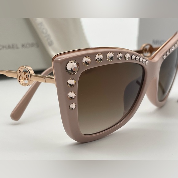 Michael Kors Pink Crystal Cat Eye Sunglasses - Picture 4 of 16